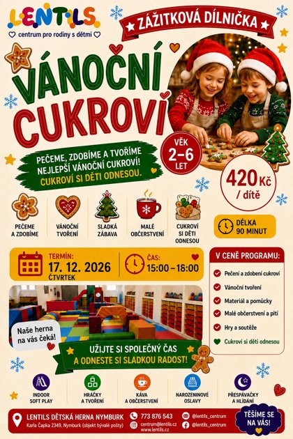 Zážitková dílnička Vánoční cukroví, plakát